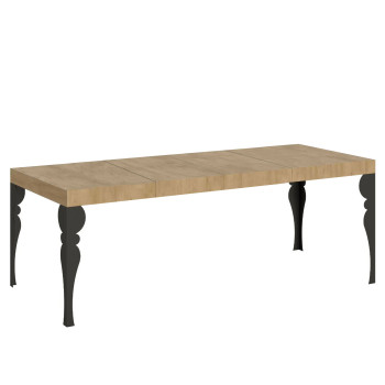 Table Paxon Premium pieds anthracite D.90 - Table extensible 200/460x90 cm Paxon Premium frêne blanc pieds anthracite