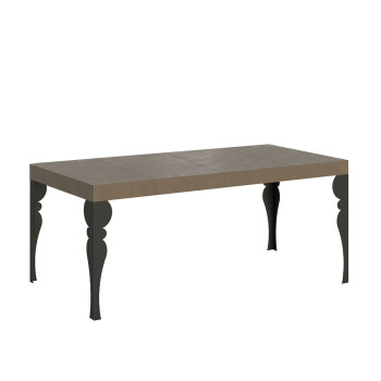 Table Paxon Premium pieds anthracite D.90 - Table extensible 90/246x90 cm Paxon Premium frêne blanc pieds anthracite