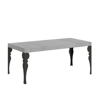 Table Paxon Premium pieds anthracite D.90 - Table extensible 90/246x90 cm Paxon Premium frêne blanc pieds anthracite