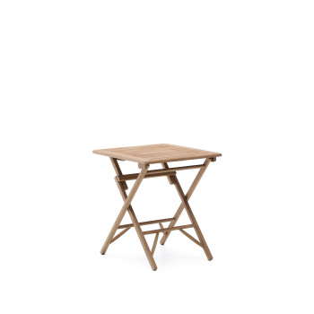 Table pliante Dandara en bois d'acacia massif 66 x 66 cm FSC 100%