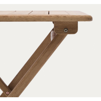 Table pliante Dandara en bois d'acacia massif 66 x 66 cm FSC 100%