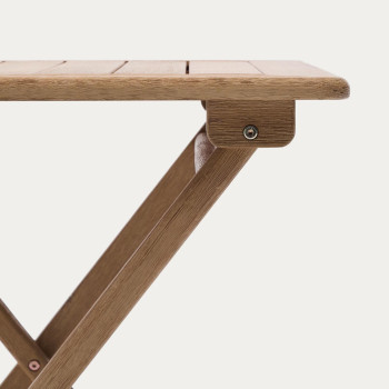 Table pliante Dandara en bois d'acacia massif 66 x 66 cm FSC 100%