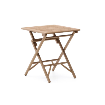 Table pliante Dandara en bois d'acacia massif 66 x 66 cm FSC 100%