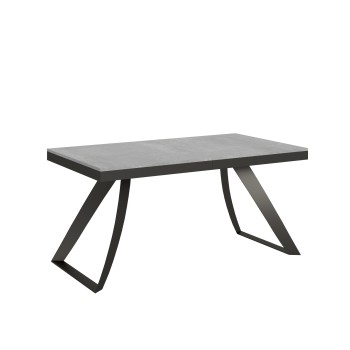 Table Proy Evolution Anthracite - Table extensible 90x160/420 cm Proxy Evolution Frêne Blanc Structure Anthracite