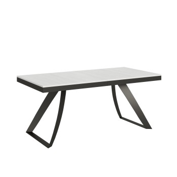 Table Proy Evolution Anthracite - Table extensible 90x180/284 cm Proxy Evolution Frêne Blanc Structure Anthracite
