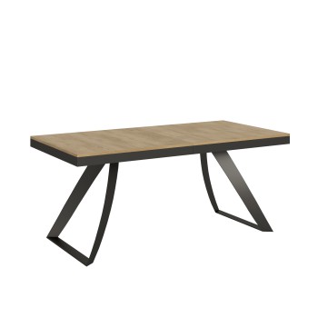 Table Proy Evolution Anthracite - Table extensible 90x180/440 cm Proxy Evolution Frêne Blanc Structure Anthracite