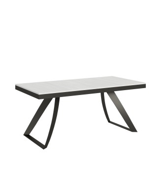 Table Proy Evolution Anthracite - Table extensible 90x180/440 cm Proxy Evolution Frêne Blanc Structure Anthracite