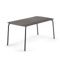 Table rectangulaire Thyra 160 x 80 cm - Noir ciment