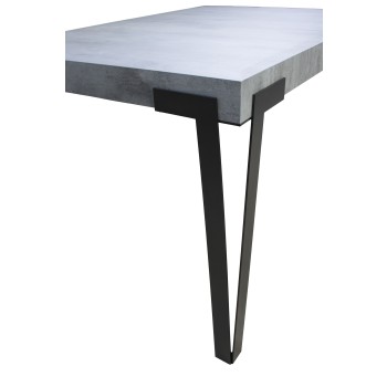 Table Rio - Table extensible 90x130/234 cm Rio Frêne blanc Structure anthracite