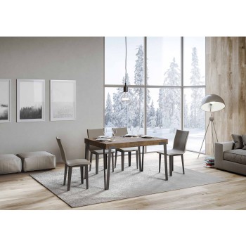 Table Rio - Table extensible 90x130/234 cm Frêne blanc Rio Structure anthracite