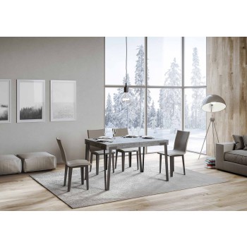 Table Rio - Table extensible 90x130/234 cm Rio Frêne blanc Structure anthracite