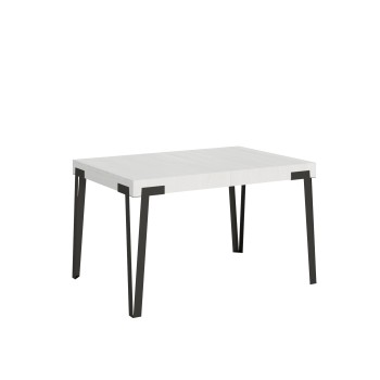 Table Rio - Table extensible 90x130/234 cm Frêne blanc Rio Structure anthracite