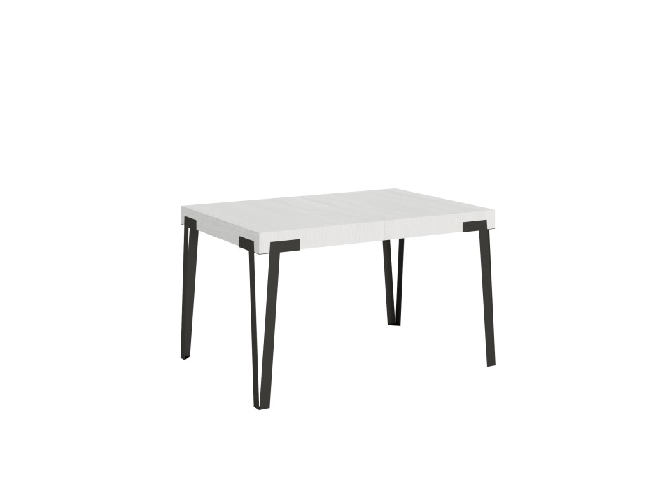 Table Rio - Table extensible 90x130/234 cm Frêne blanc Rio Structure anthracite