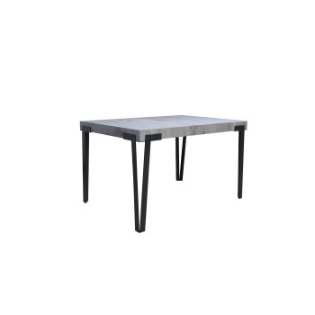 Table Rio - Table extensible 90x160/264 cm Frêne blanc Rio Structure anthracite