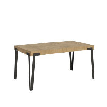Table Rio - Table extensible 90x160/264 cm Frêne blanc Rio Structure anthracite