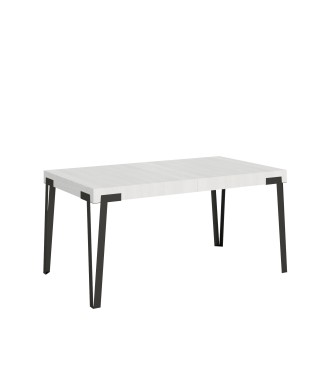 Table Rio - Table extensible 90x160/264 cm Frêne blanc Rio Structure anthracite