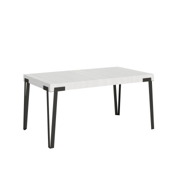 Table Rio - Table extensible 90x160/264 cm Frêne blanc Rio Structure anthracite