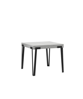 Table Rio - Table extensible 90x90/246 cm Rio Frêne blanc Structure anthracite