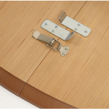 Table ronde extensible Oqui en placage de chêne Ø120