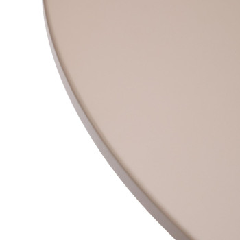 Table d'extérieur ronde Sedalis en acier avec plateau en aluminium gris tourterelle, Ø 80 cm