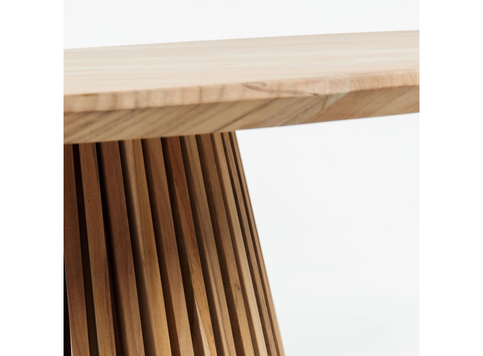 Table ronde Jeanette en bois massif