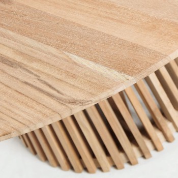 Table ronde Jeanette en bois massif