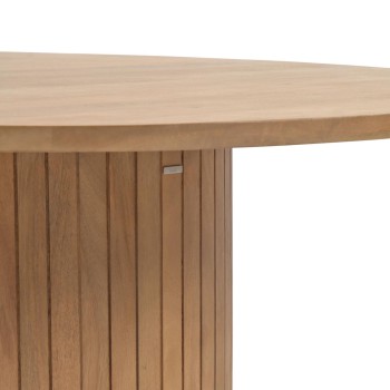 Table ronde Licia en bois de manguier massif finition naturelle Ø 120 cm