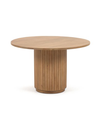 Table ronde Licia en bois de manguier massif finition naturelle Ø 120 cm