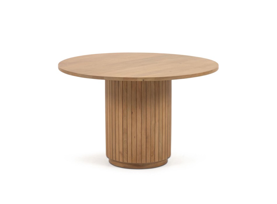 Table ronde Licia en bois de manguier massif finition naturelle Ø 120 cm