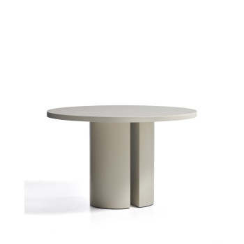 Table ronde Nealy DM laquée finition écru Ø 120 cm