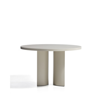 Table ronde Nealy DM laquée finition écru Ø 120 cm