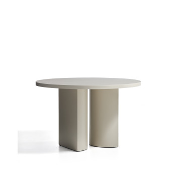 Table ronde Nealy DM laquée finition écru Ø 120 cm