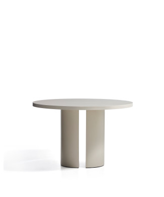 Table ronde Nealy DM laquée finition écru Ø 120 cm