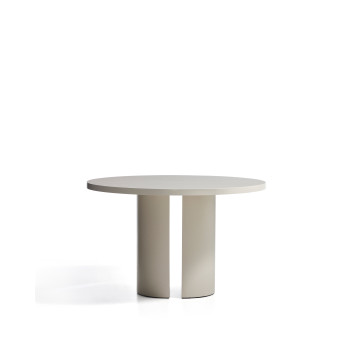 Table ronde Nealy DM laquée finition écru Ø 120 cm