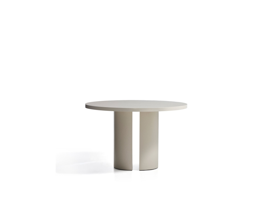 Table ronde Nealy DM laquée finition écru Ø 120 cm