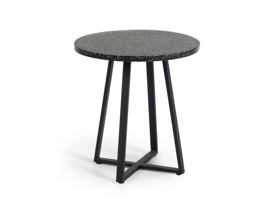 Table ronde Tella en terrazzo noir Ø 70 cm terrazzo noir Ø 70 cm