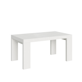 Table Roxell P.90 - Table extensible 160/264x90 cm Roxell Frêne blanc