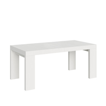 Table Roxell D.90 - Table extensible 200/304x90 cm Roxell Frêne blanc