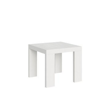 Table Roxell P.90 - Table extensible 90/246x90 cm Roxell Frêne blanc