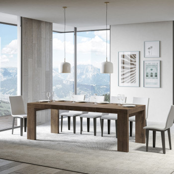 Table Roxell Premium D.90 - Table extensible 120/224x90 cm Roxell Premium Frêne blanc