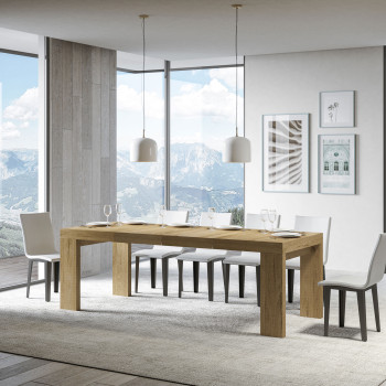 Table Roxell Premium D.90 - Table extensible 130/234x90 cm Roxell Premium Frêne blanc