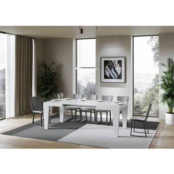 Table Spimbo D.90 - Table extensible 130/234x90 cm Spimbo Frêne blanc