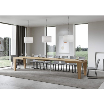 Table Spimbo D.90 - Table extensible 130/390x90 cm Spimbo Frêne blanc