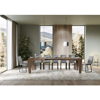 Table Spimbo D.90 - Table extensible 160/264x90 cm Spimbo Frêne blanc