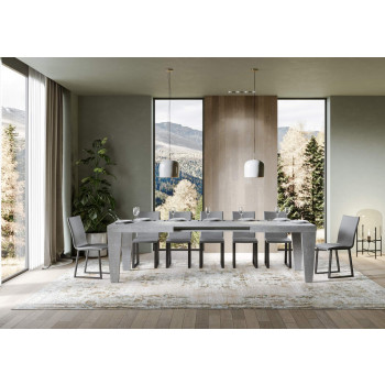 Table Spimbo D.90 - Table extensible 160/420x90 cm Spimbo Frêne blanc