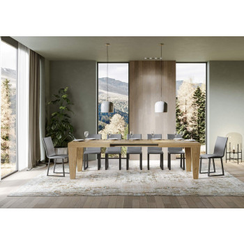 Table Spimbo D.90 - Table extensible 160/420x90 cm Spimbo Frêne blanc