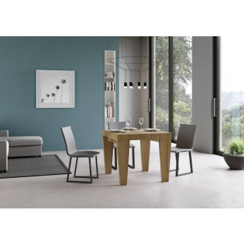 Table Spimbo D.90 - Table extensible 90/246x90 cm Spimbo Frêne blanc