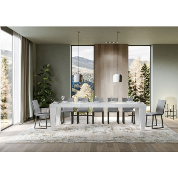 Table Spimbo Premium D.90 - Table extensible 160/264x90 cm Spimbo Premium Frêne blanc