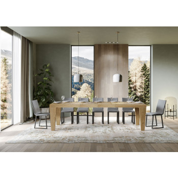 Table Spimbo Premium D.90 - Table extensible 200/460x90 cm Spimbo Premium Frêne blanc