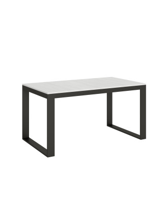 Table Tecno Evolution P.90 - Table extensible 160/264x90 cm Structure en frêne blanc et pieds anthracite Tecno Evolution
